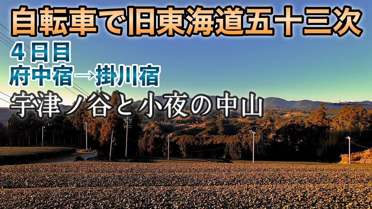 【4日目】自転車で東海道五十三次旧街道の旅【府中宿～掛川宿】