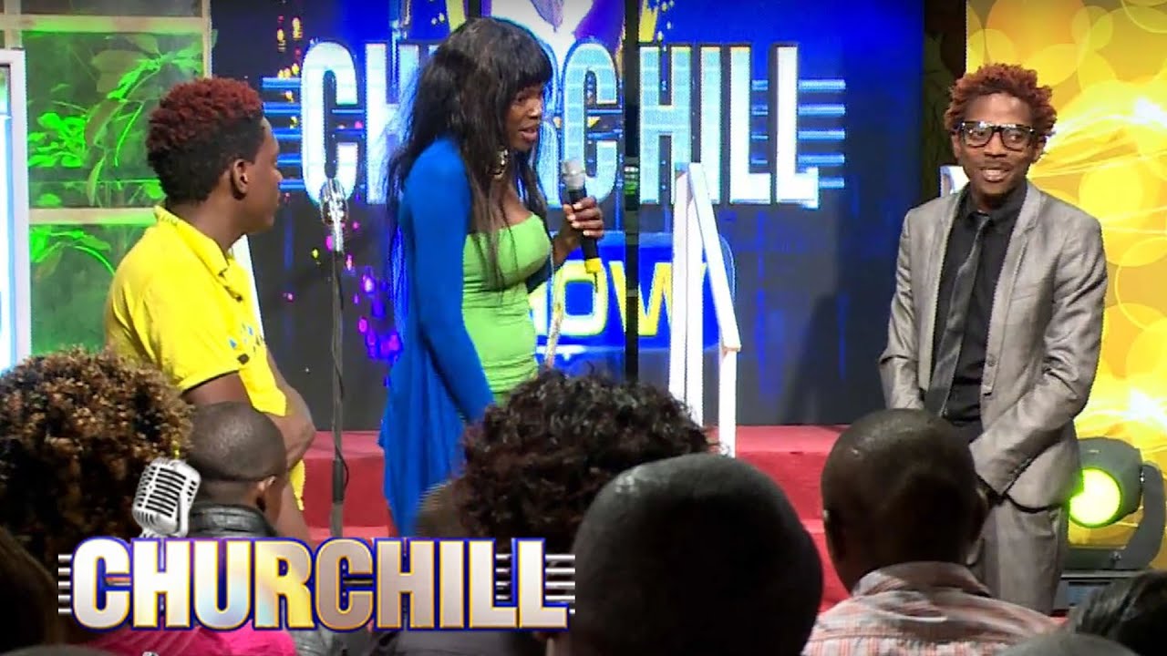 Eric Omondi and his grandma Singo