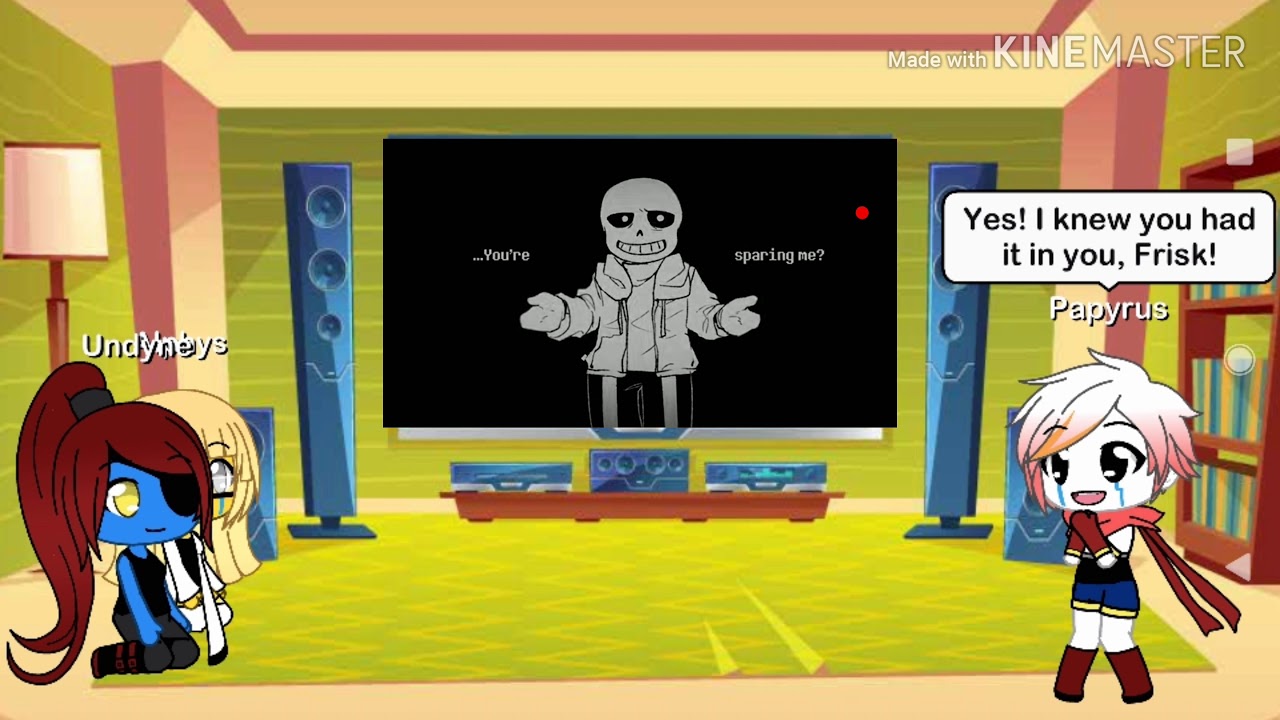Papyrus, Undyne and Alphys group reacts to Frisk Stronger Than You