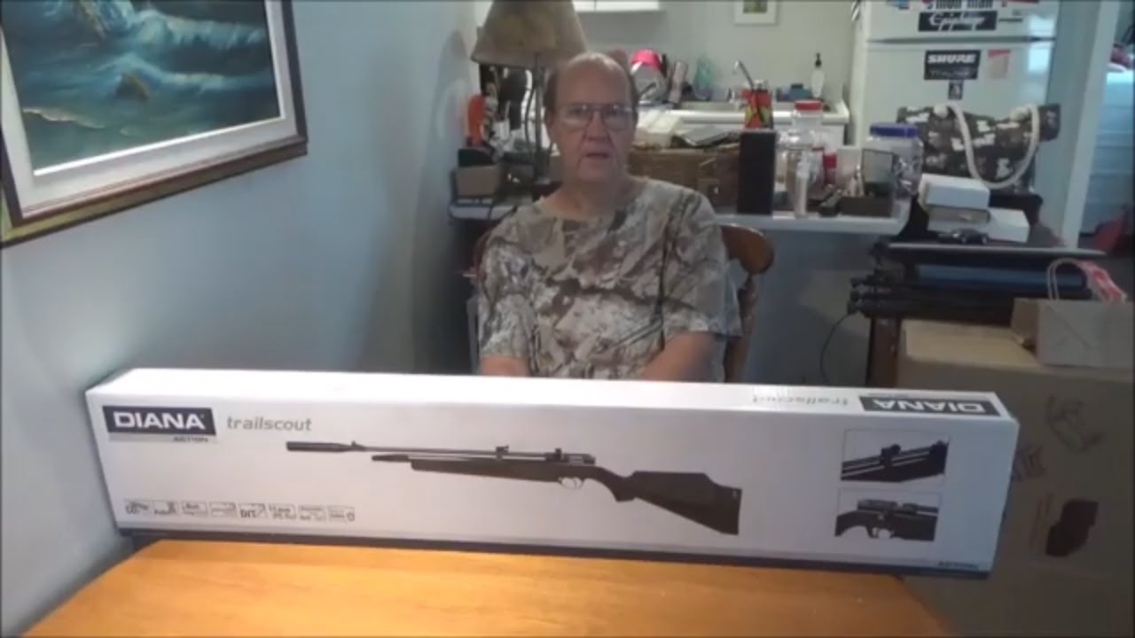 Diana Trailscout .22 Cal Air Rifle Unboxing Chrony Test And Grouping Test