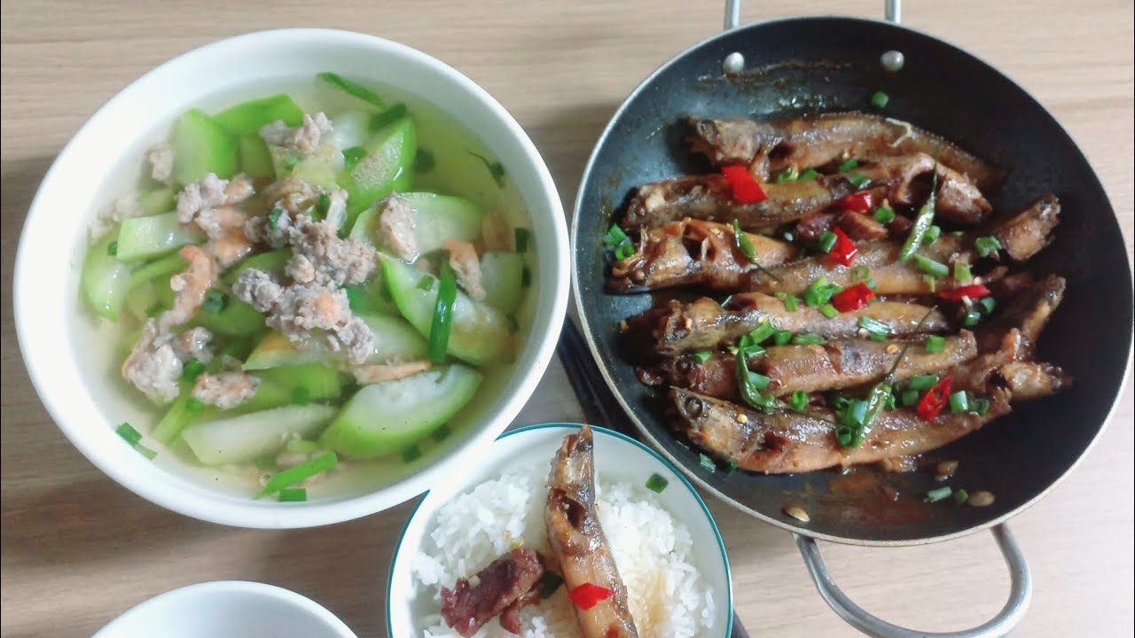 Cá Lóc  Kho Tiêu / Canh Bí Tôm Thịt Bữa Cơm Ngon Gia Đình Dân Dã Mà Ngon