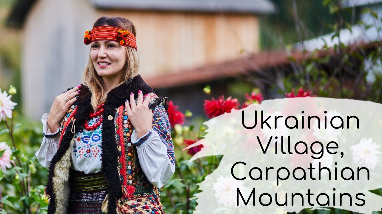 Ukrainian village Verkhovyna, Carpathian mountains, Ukraine. Hutsuls life, traditions, music, food.