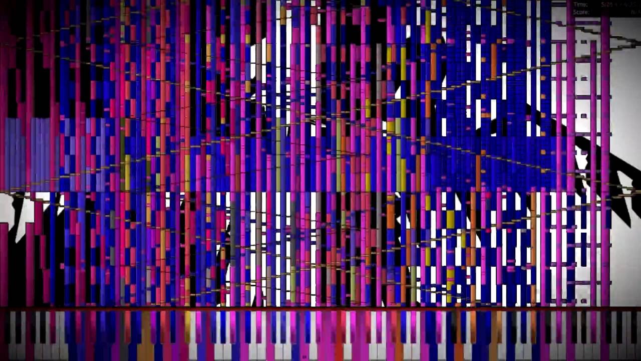 [Black MIDI] Piano From Above - Bad Apple!! Remix v6 Extended ~3.83 Million | NO LAG