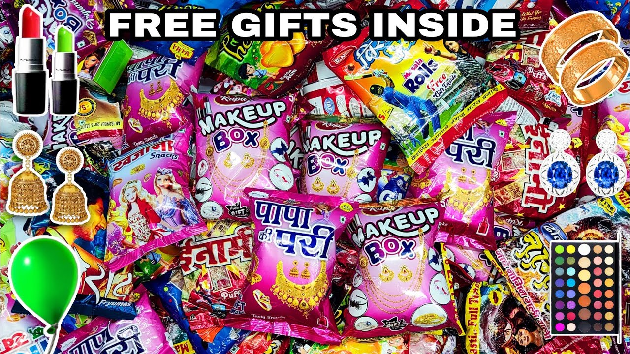 Biggest Collection of Makeup box snacks - Free Makeup Gifts Inside 😱 | Beauty Gifts inside snacks 😍