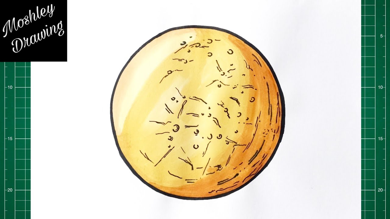 How to Draw Planet Mercury Step by Step