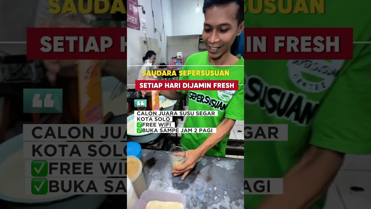 SUSU SEGAR CALONJUARA !!NO DEBAT!! #surakarta #kulinersolo #kotasolo #solo #kuliner #susu #umkm #fyp