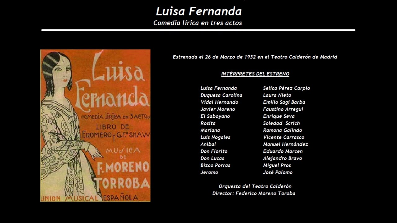 Luisa Fernanda - Habanera del Saboyano 'Marchaba a ser soldado' (1960) -  Renato Cesari