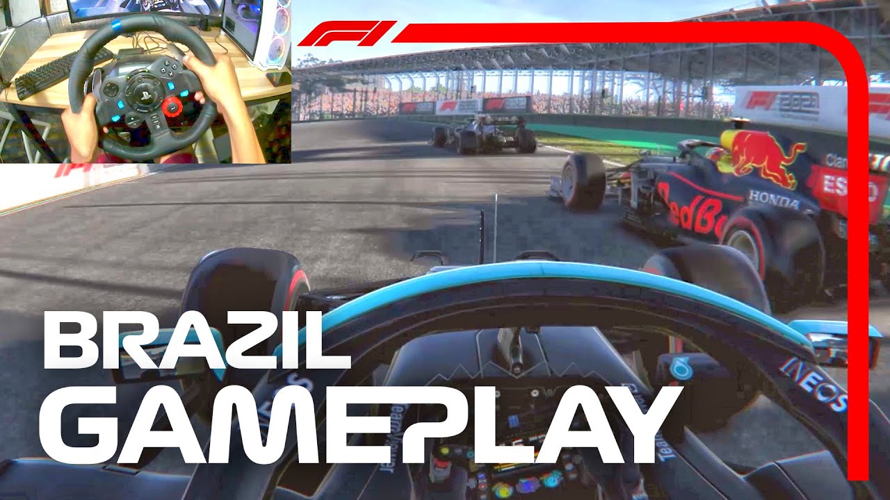 F1 2021 Brazilian Grand Prix - Lewis Hamilton - Mercedes | Logitech G29 | Gameplay