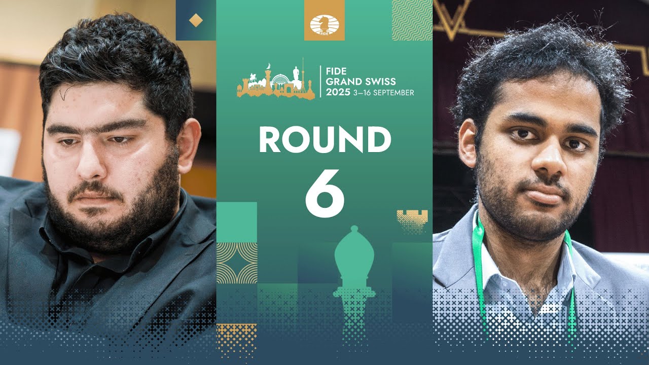 🇮🇷 Parham Maghsoodloo vs Arjun Erigaisi 🇮🇳 | FIDE Grand Swiss 2025 | Round 6 | Board 1