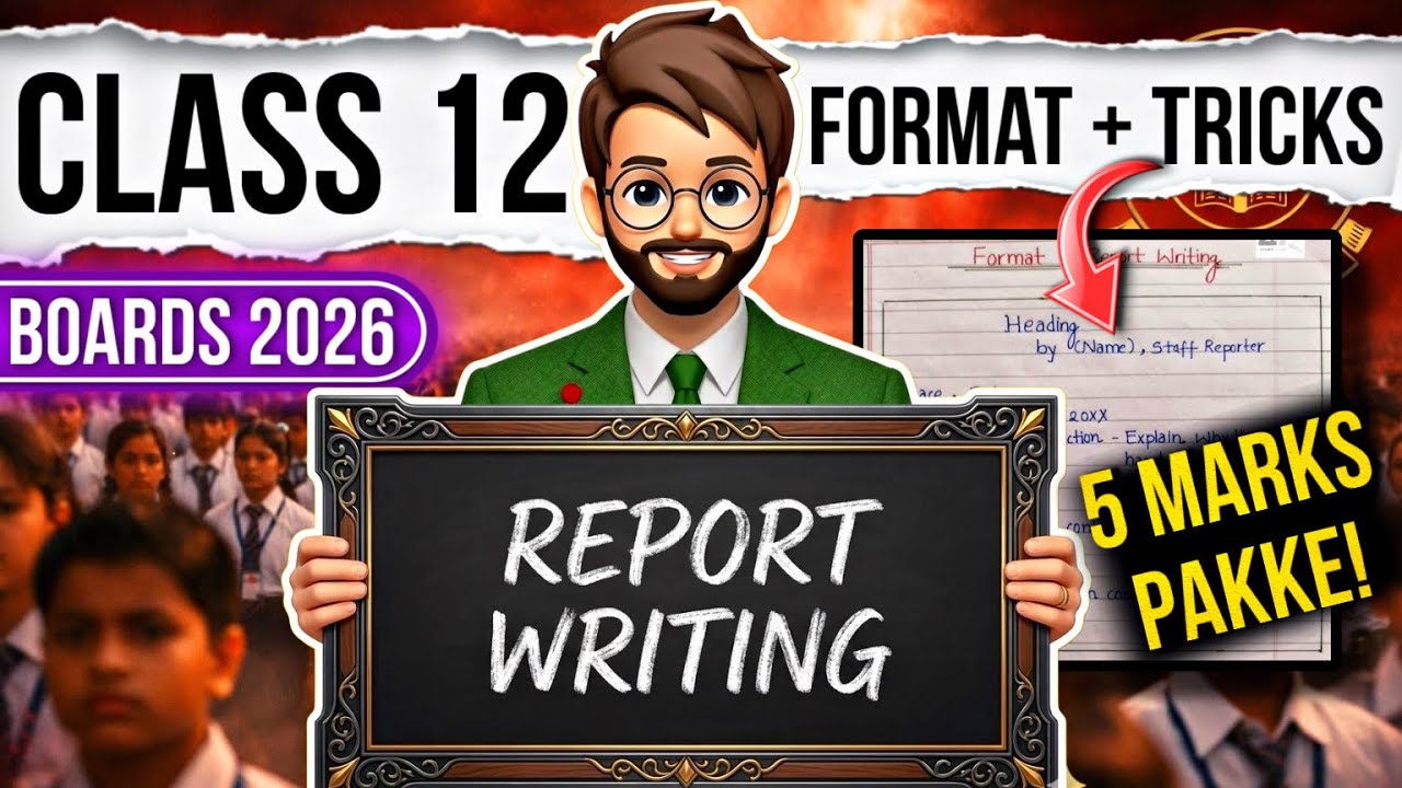 Report Writing | Report Writing Format | Report Writing Class 12 | Writing Section