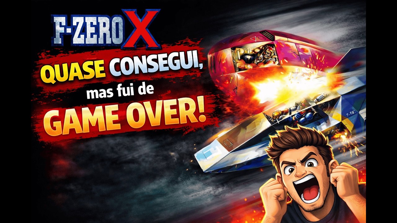 EU ESTAVA EM 1º… e o F-Zero X me deu GAME OVER 😭