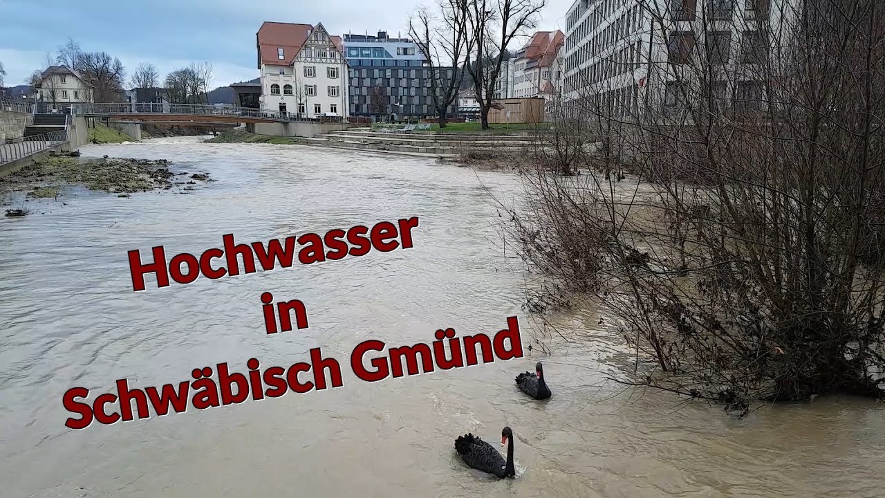 Hochwasser in Schwäbisch Gmünd 14.1.2019