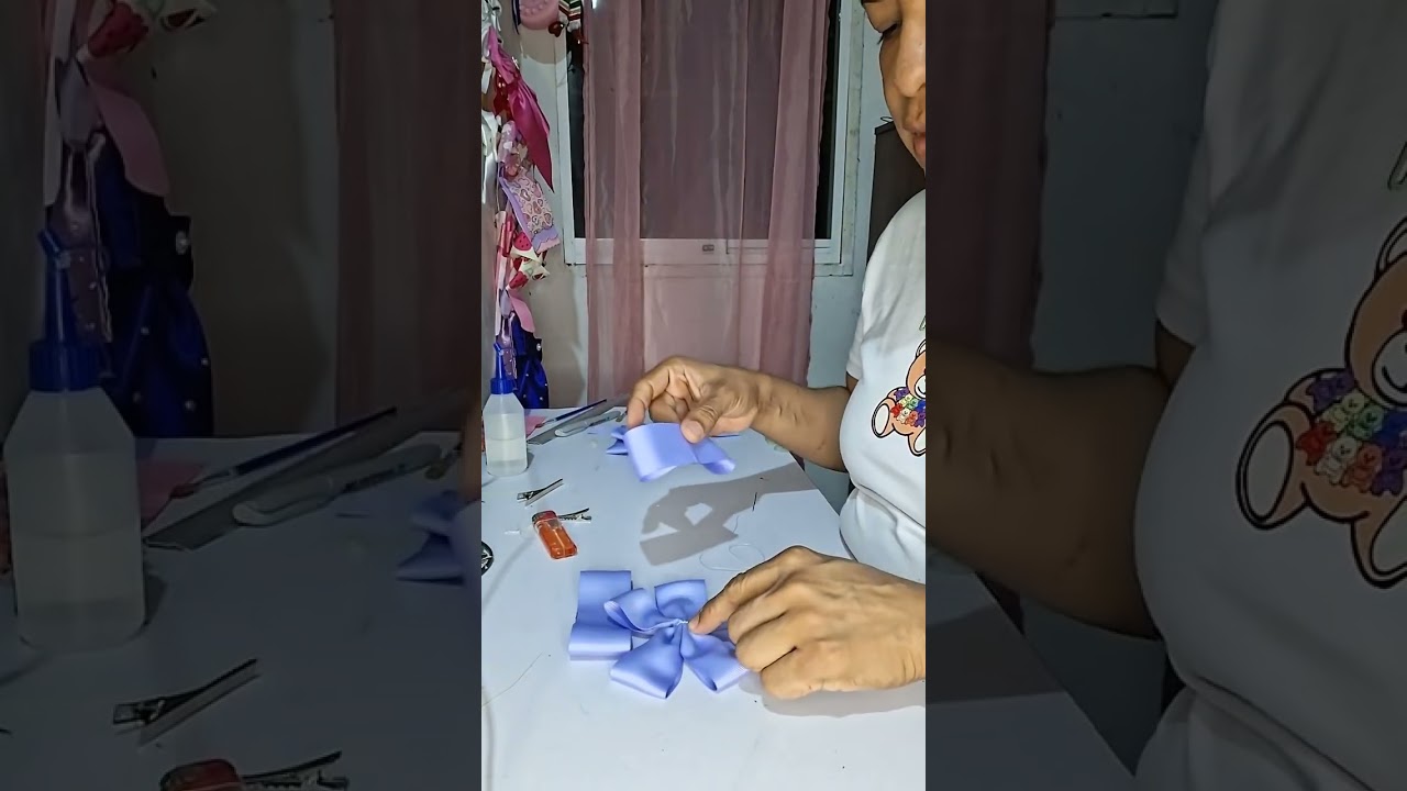 Acompáñame a elaborar un hermoso set de lazos en cinta gross de 3,8 cm de ancho facil de realizar 
