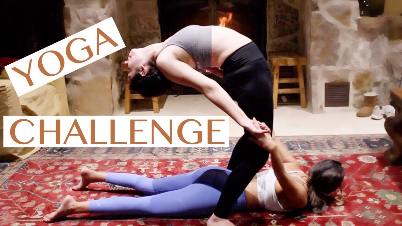 HILARIOUS YOGA CHALLENGE!!// Attempting Yoga poses out of our abilities