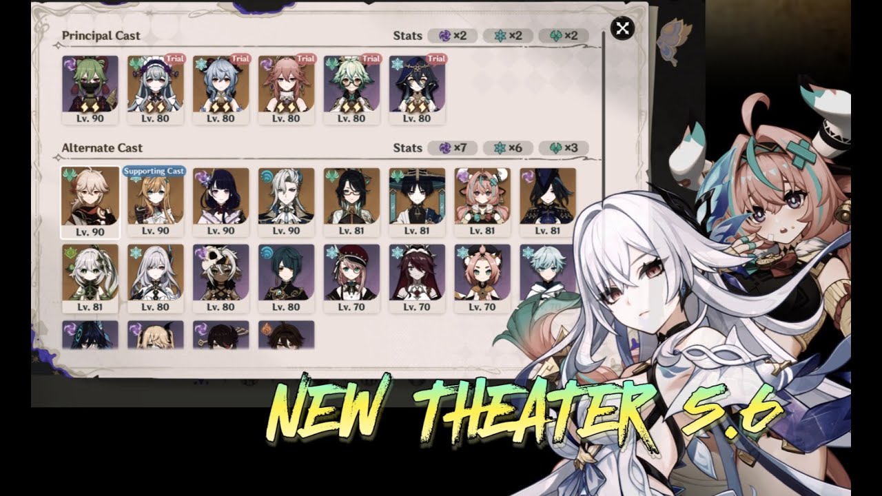 GENSHIN IMPACT 5.8 | NEW!!! Imaginarium Theater Act 1 to 10 Full Clear!
