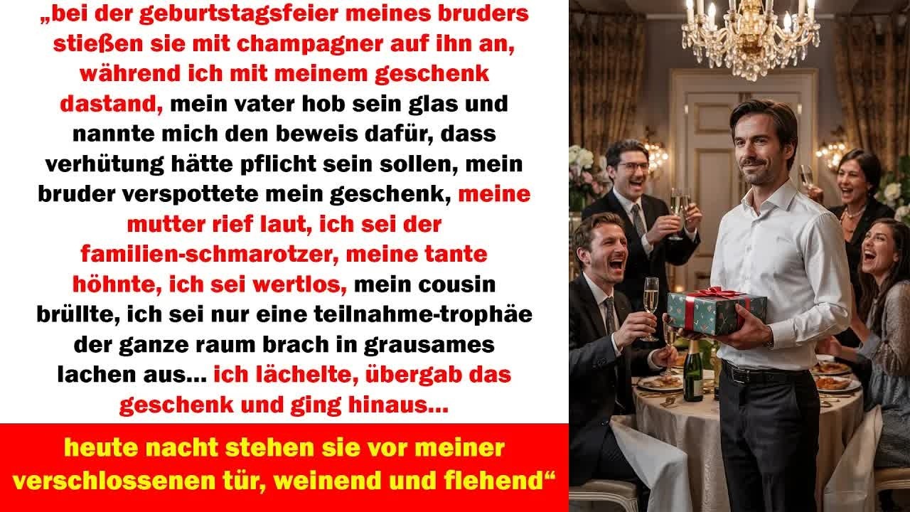 „bei der geburtstagsfeier meines bruders lachten alle über mich – doch heute flehen sie verzweifelt“