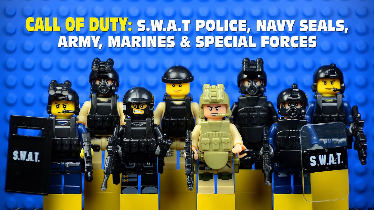 LEGO Call of Duty: SWAT Police Navy Seals Army Marines & Special Forces Minifigures Set 2