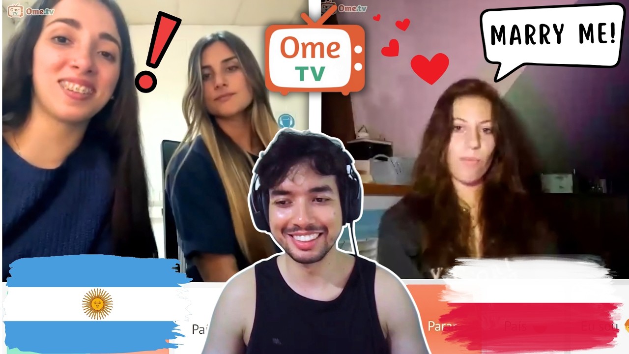 CONVERSANDO com GRINGAS no OMEGLE 😍
