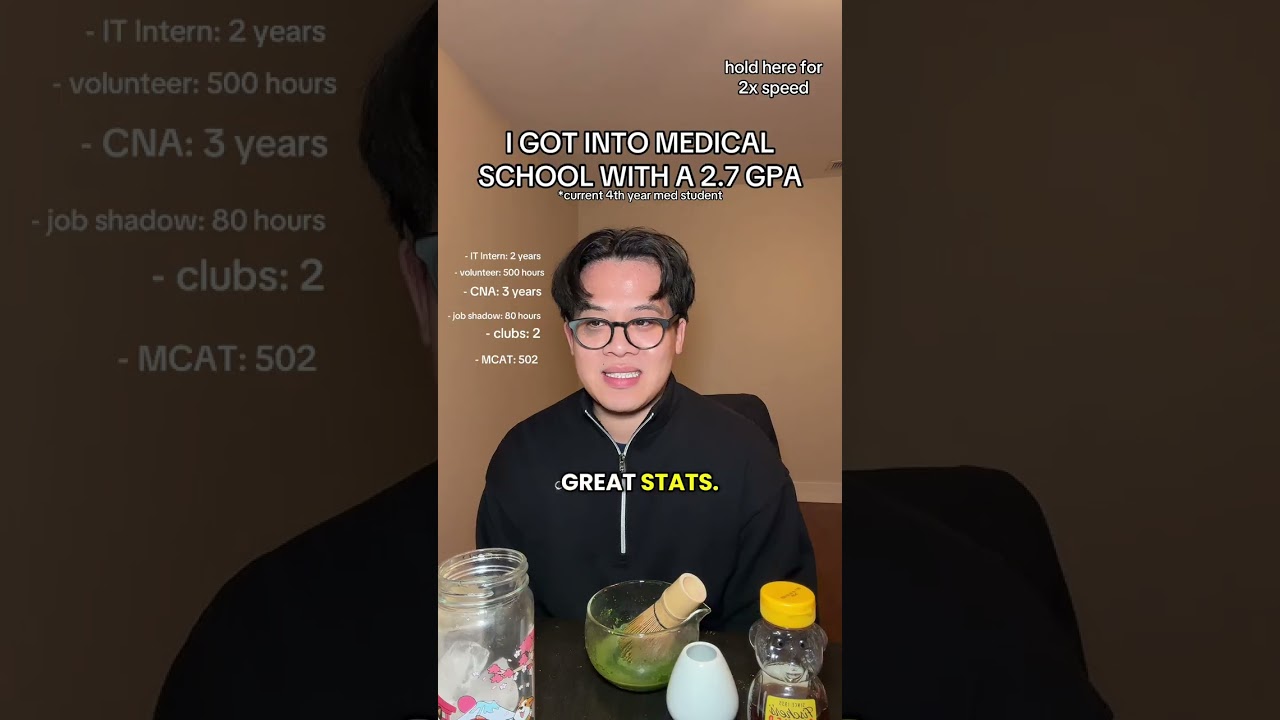 How I got into med school with a 2.7 GPA