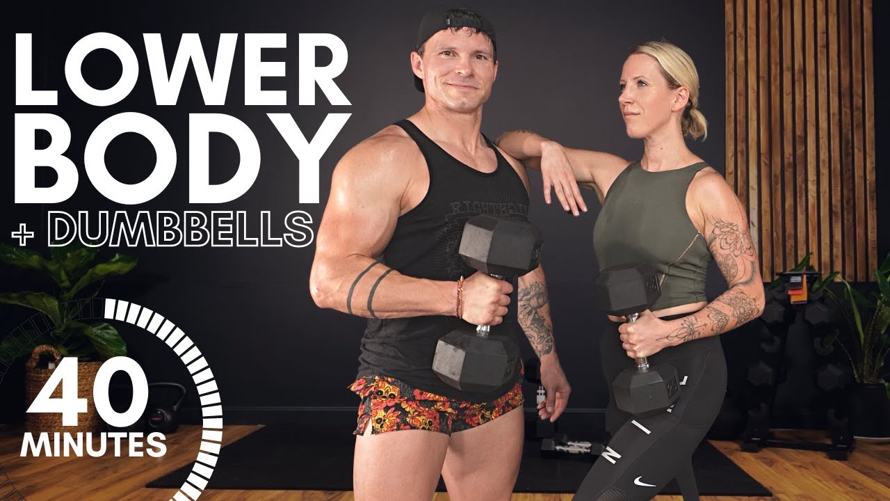 40 MIN CHALLENGING LOWER BODY WORKOUT with DUMBBELLS