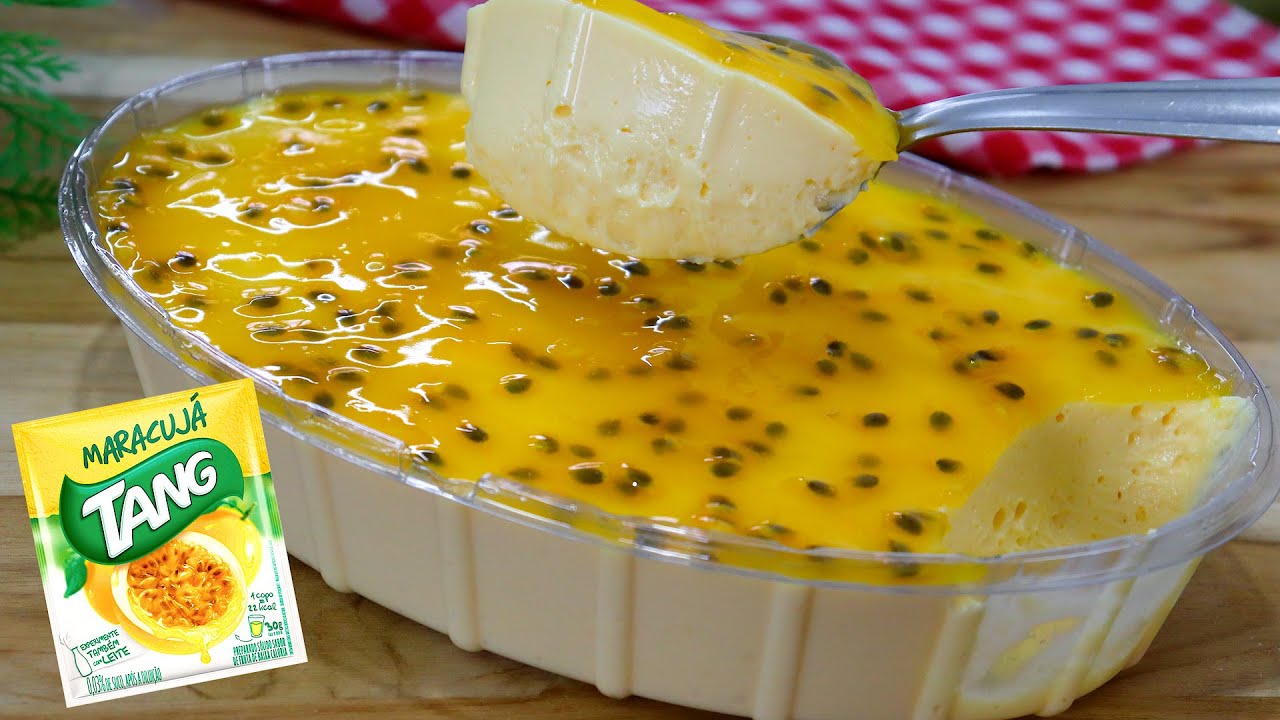 MOUSSE DE MARACUJÁ DELICIOSO SEM GELATINA