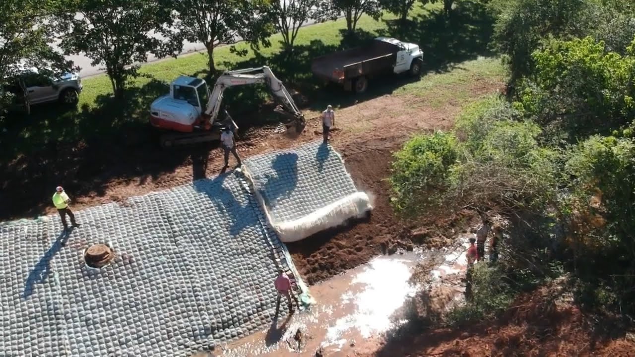 Urban Stream Bank Stabilization Using Flexamat Erosion Control Mats