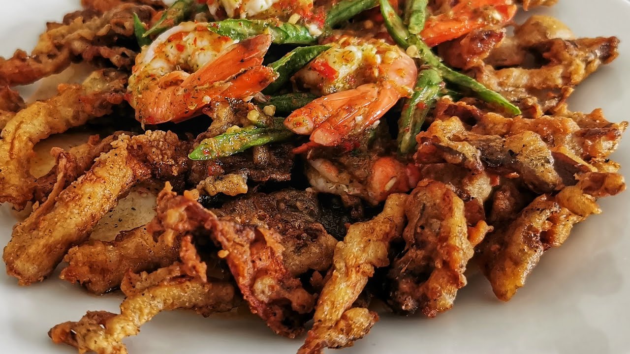 Cendawan Goreng Rangup & Udang  Sos Thai. Sedap terlajak |Crispy Mushroom with shrimp in Thai sauce