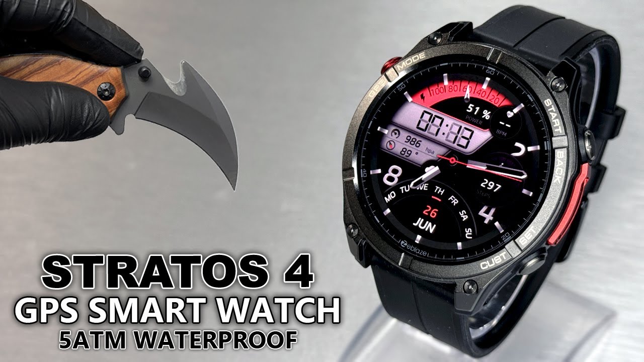 Zeblaze STRATOS 4 GPS SmartWatch 2025 Unboxing & Review (Amoled, 5ATM Waterproof) - Aesthetic ASMR