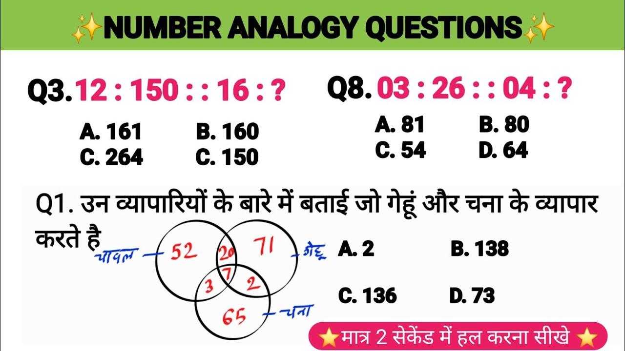 रीजनिंग सेट प्रैक्टिस पार्ट 12 | Number Analogy Reasoning Tricks SSC CGL CHSL UPP UPSI SSCGD GROUP D