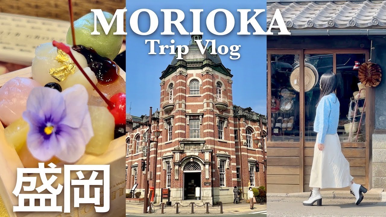 【vlog】日帰り盛岡旅行！盛岡三大麺のじゃじゃ麺を食べて、おしゃれカフェを巡る女子旅