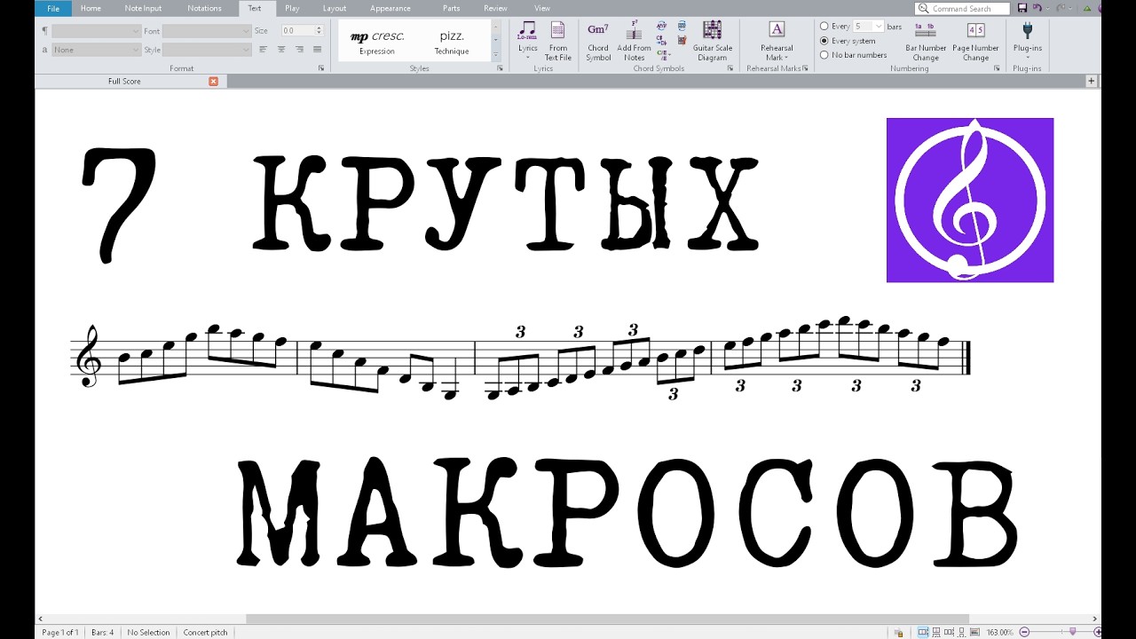 [ SIBELIUS ] Мои макросы.