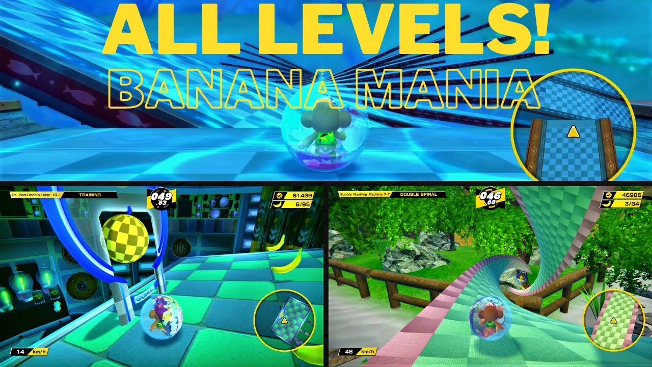 ALL LEVELS | Super Monkey Ball Banana Mania |  WORLDS 1-10 | Nintendo Switch | Walkthrough