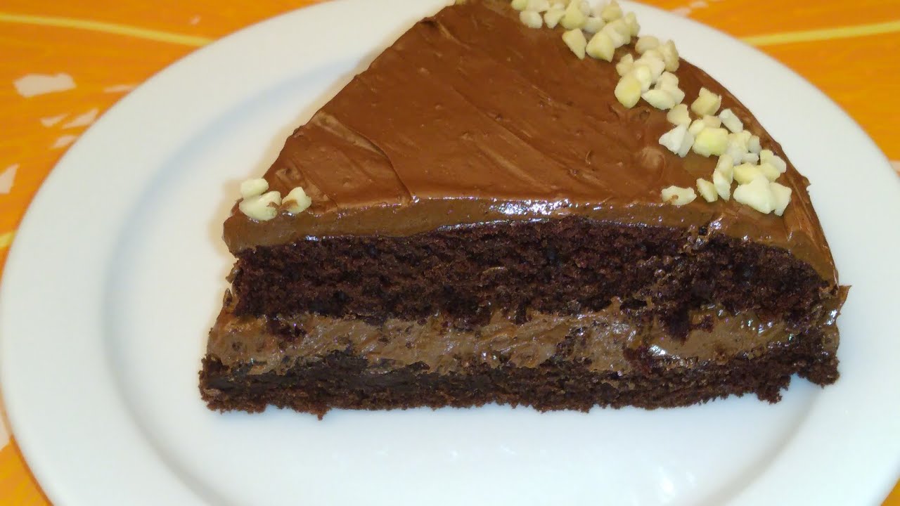 Gâteau sans œufs et sans lait (avec crème sans chocolat)