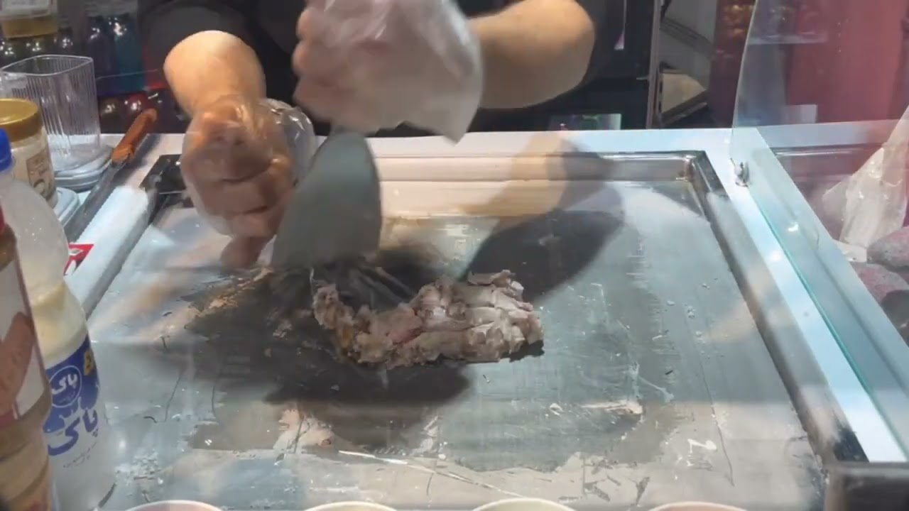 Rolled Ice Cream with Banana, Nutella & Strawberry | ASMR 🍌🍫🍓#IceCreamASMR #OddlySatisfying