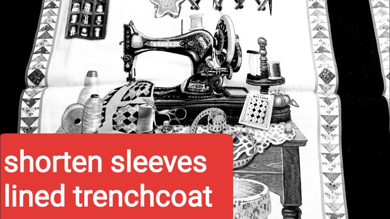How to shorten  lined sleeves. Trenchcoat.  Sewing tutorial. Learn sewing. Tailoring. DIY