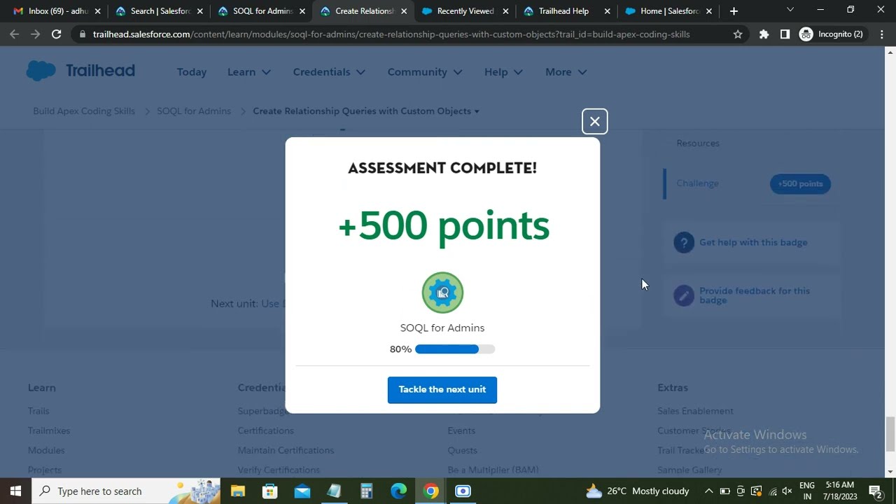 Trailhead - Create Relationship Queries with Custom Objects | SOQL for Admins in Salesforce