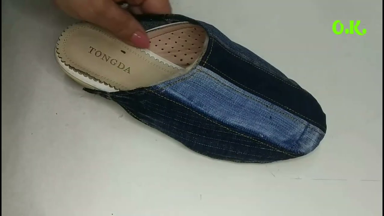 Decorate old shoes новые босоножки из старых джинсов в стиле Бохо своими руками