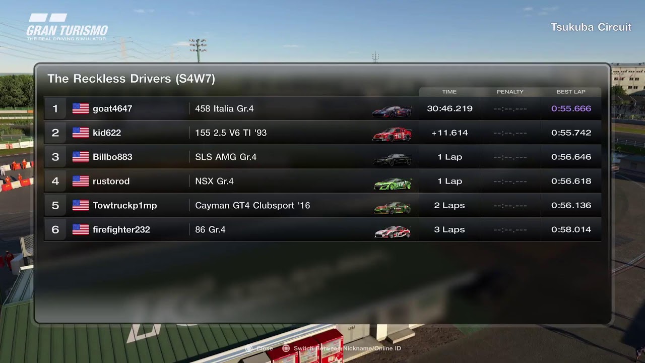 Reckless Drivers League S4 W7