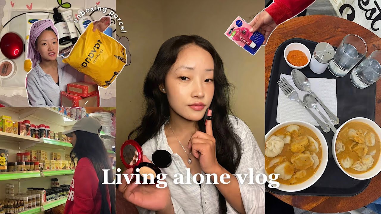 LIVING ALONE vlog🍜 unboxing parcels,back to my room , north-east Indian girl