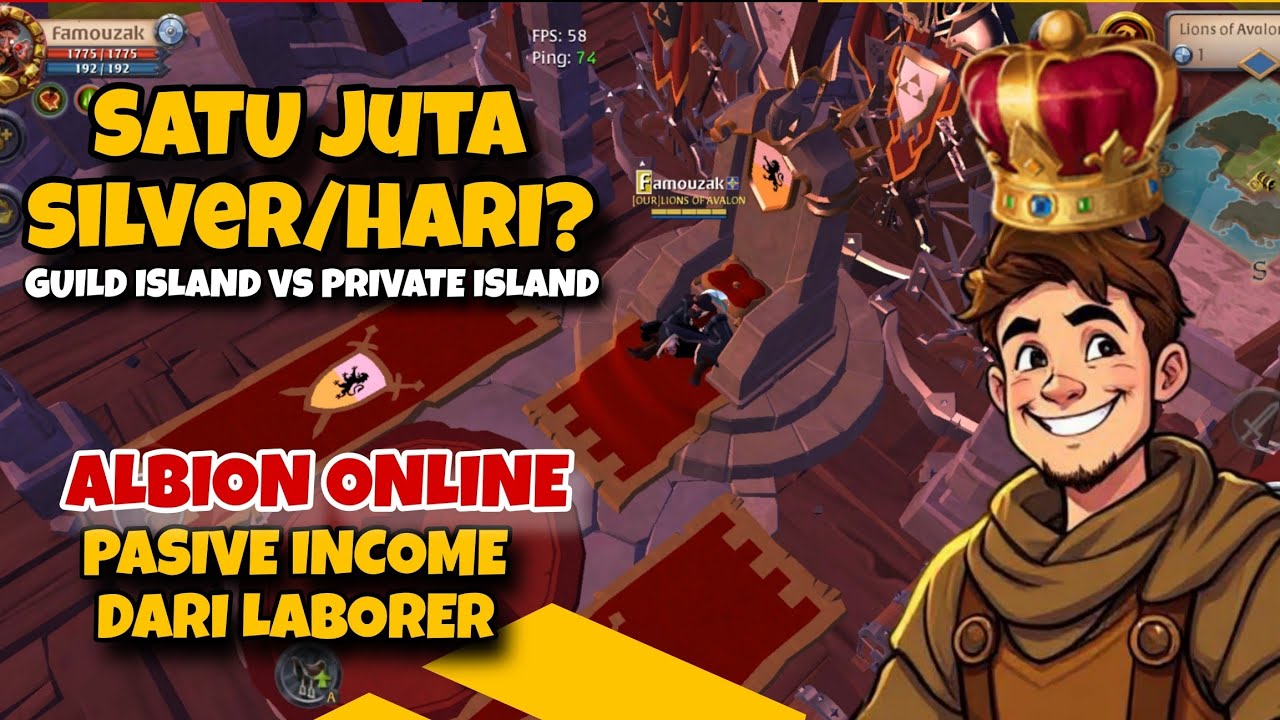 Hasilkan 1 Juta Silver/Hari dengan Laborer! Guild Island vs Private Island - Albion Online