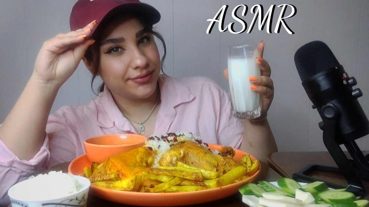 Mukbang ASMR: Rice with Chicken and Side Dishes (No Talking)😋🍗