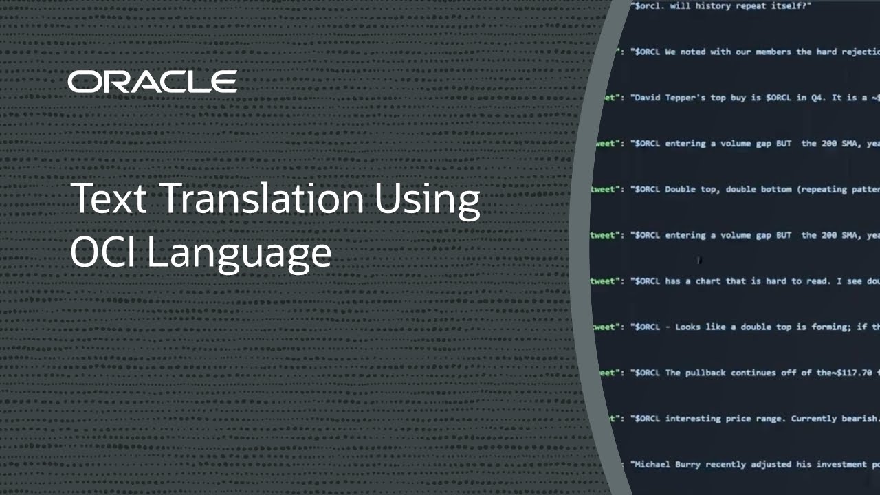 Text Translation Using OCI Language