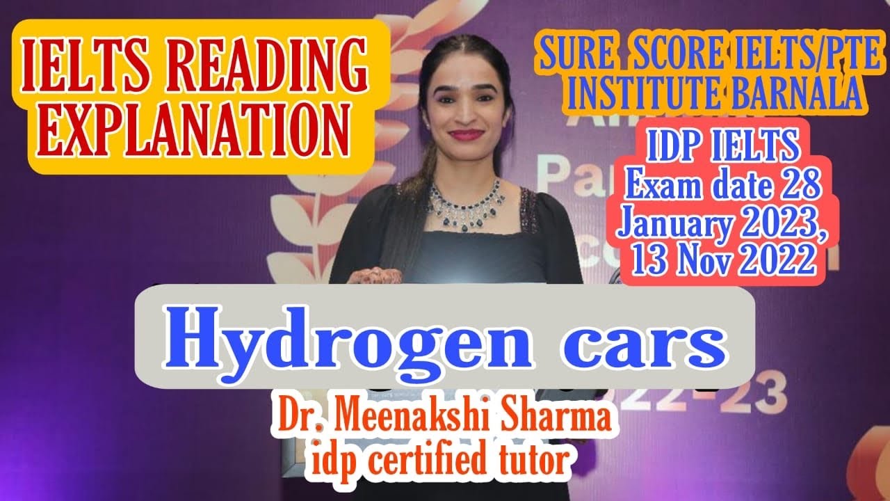 IELTS READING | Hydrogen cars | Explanation | #surescore | 28 Jan 2023, 13 Nov 2022| #ielts | #viral