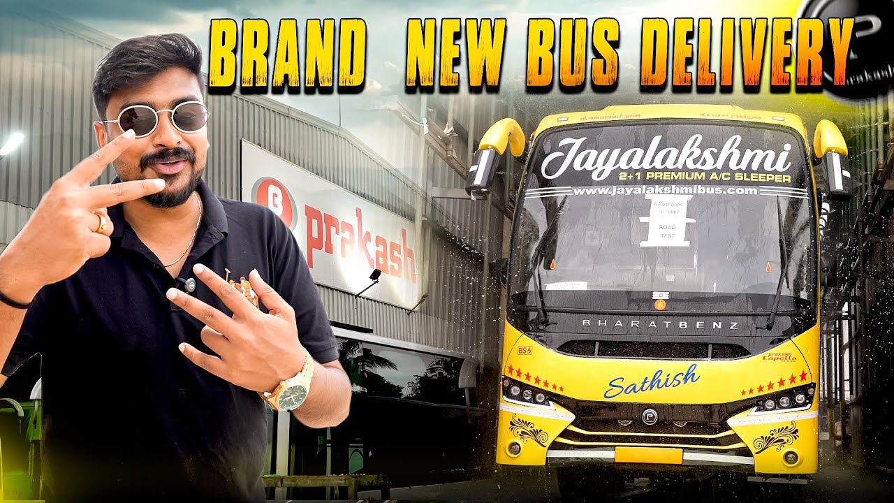 Taking Delivery of Factory Fresh Luxury Sleeper Bus Prakash🔥Bharath Benz 😍Bus Reviews - Tuberbasss