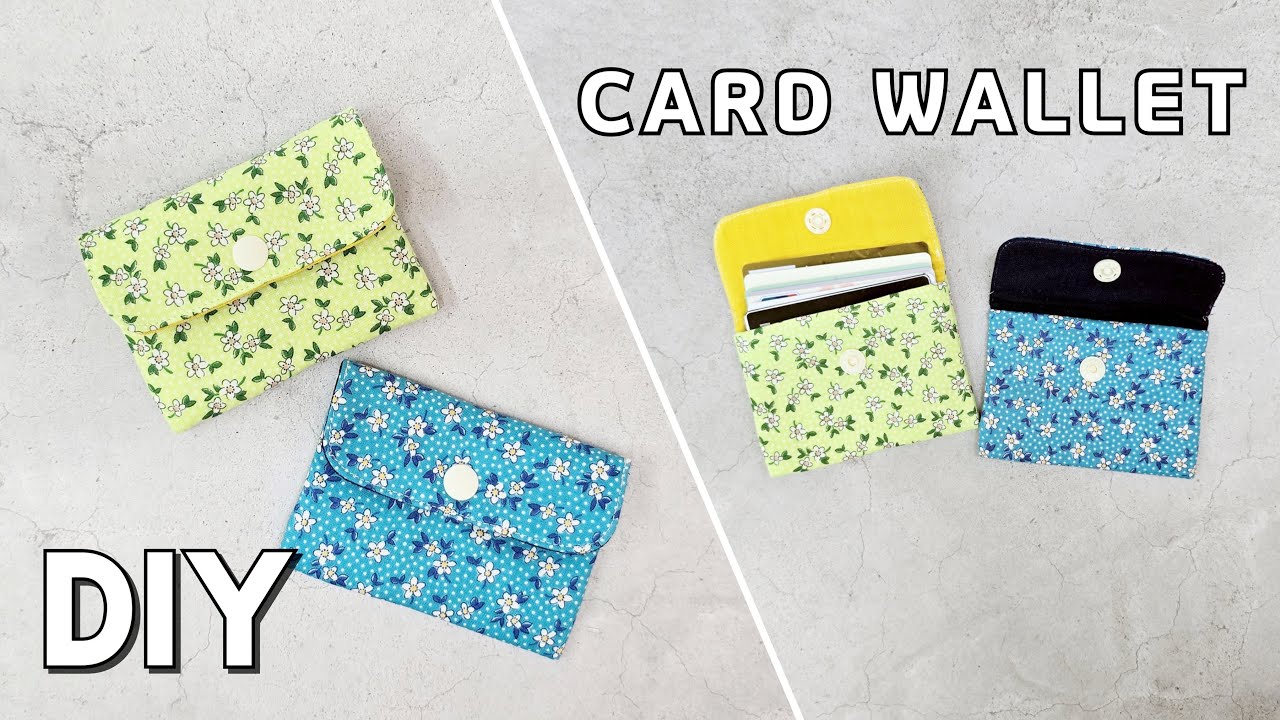 [DIY] How to sew Card Wallet (sub ENG) | Easy sewing Mini Pocket | How to use Plastic Snaps
