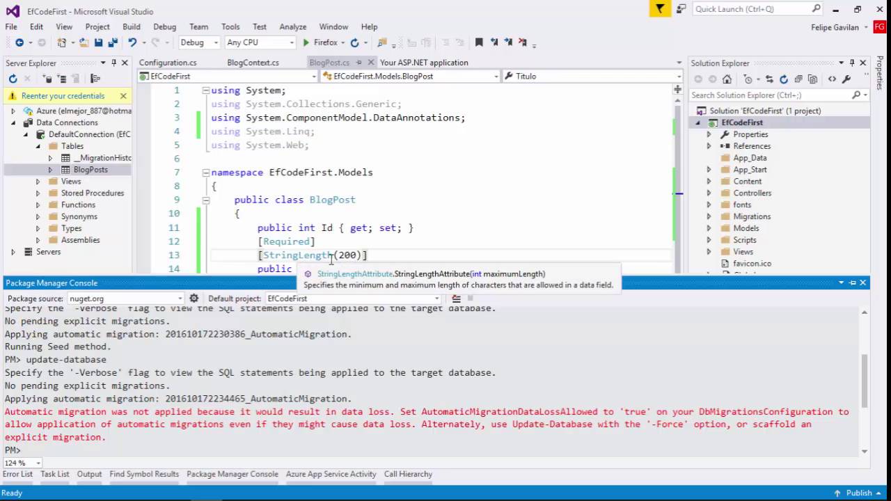 Introducción a Entity Framework Code First | Modelos | Programando en ASP.NET MVC 5