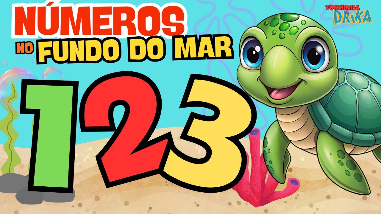 Números 1 a 10 com a Dona tartaruguinha! Para crianças