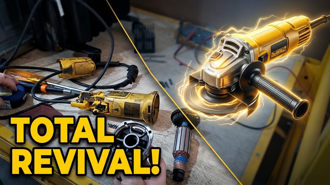 Don't throw away that broken angle grinder  - refurbish it