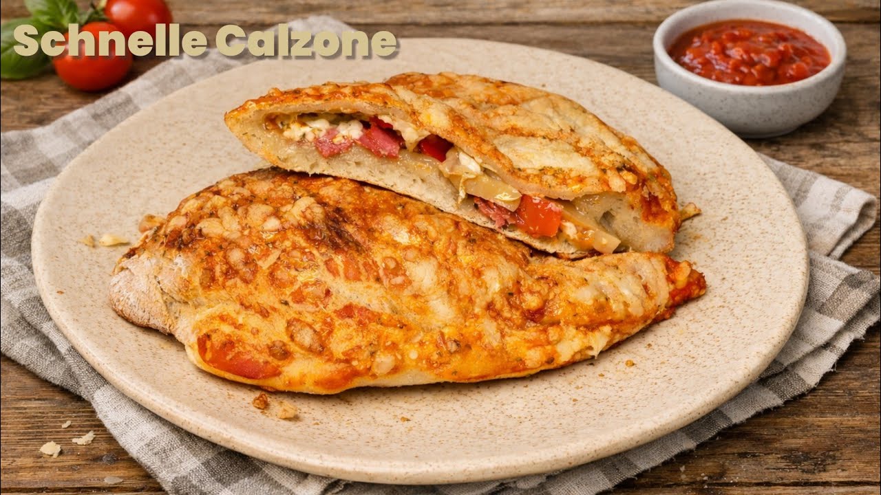 🍕 Calzone – rein kommt, was der Kühlschrank noch hergibt