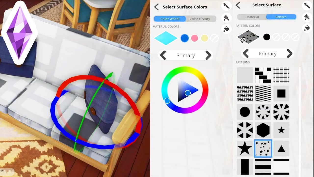 NEW SIMS PROJECT RENE *EARLY FOOTAGE* COLOR WHEEL, CUSTOMIZE and MORE!